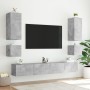 TV-Wandmöbel LED-Leuchten 2 Stück betongrau 40,5x35x40 cm von , TV-Möbel - Ref: Foro24-837253, Preis: 68,55 €, Rabatt: %