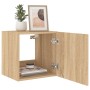 Muebles de TV pared luces LED 2 uds roble Sonoma 40,5x35x40 cm de , Muebles TV - Ref: Foro24-837251, Precio: 68,47 €, Descuen...