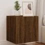 Mueble de TV de pared con luces LED marrón roble 40,5x35x40 cm de , Muebles TV - Ref: Foro24-837258, Precio: 42,42 €, Descuen...