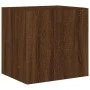 Mueble de TV de pared con luces LED marrón roble 40,5x35x40 cm de , Muebles TV - Ref: Foro24-837258, Precio: 42,42 €, Descuen...