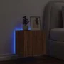 Mueble de TV de pared con luces LED marrón roble 40,5x35x40 cm de , Muebles TV - Ref: Foro24-837258, Precio: 42,42 €, Descuen...