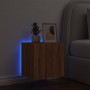 Wandmontierter TV-Schrank mit LED-Leuchten Eiche braun 40,5x35x40 cm von , TV-Möbel - Ref: Foro24-837258, Preis: 42,98 €, Rab...