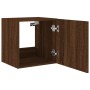 Wandmontierter TV-Schrank mit LED-Leuchten Eiche braun 40,5x35x40 cm von , TV-Möbel - Ref: Foro24-837258, Preis: 42,98 €, Rab...