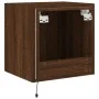 Mueble de TV de pared con luces LED marrón roble 40,5x35x40 cm de , Muebles TV - Ref: Foro24-837258, Precio: 42,42 €, Descuen...