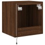Wandmontierter TV-Schrank mit LED-Leuchten Eiche braun 40,5x35x40 cm von , TV-Möbel - Ref: Foro24-837258, Preis: 42,98 €, Rab...