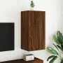 Mueble de TV de pared con luces LED marrón roble 40,5x35x80 cm de , Muebles TV - Ref: Foro24-837266, Precio: 59,24 €, Descuen...
