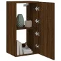 Mueble de TV de pared con luces LED marrón roble 40,5x35x80 cm de , Muebles TV - Ref: Foro24-837266, Precio: 59,24 €, Descuen...