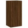 Mueble de TV de pared con luces LED marrón roble 40,5x35x80 cm de , Muebles TV - Ref: Foro24-837266, Precio: 59,24 €, Descuen...