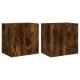 TV wall furniture 2 units smoked oak wood 40.5x30x40 cm by , TV Furniture - Ref: Foro24-836905, Price: 49,79 €, Discount: %