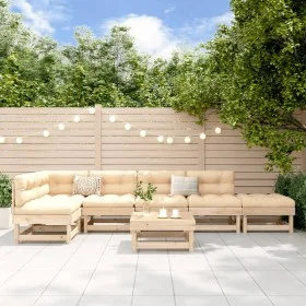 7-teiliges Gartenmöbel-Set aus massivem Kiefernholz von , Gartensets - Ref: Foro24-3186508, Preis: 322,31 €, Rabatt: %