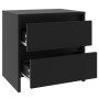 Mesitas de noche 2 uds madera ingeniería negro 45x34,5x44,5 cm de vidaXL, Mesitas de noche - Ref: Foro24-809848, Precio: 74,4...
