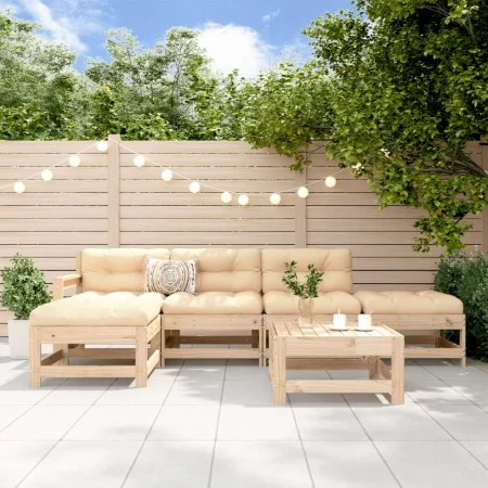 6-teiliges Gartenmöbel-Set aus massivem Kiefernholz von , Gartensets - Ref: Foro24-3186536, Preis: 316,67 €, Rabatt: %