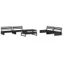 6-teiliges Gartenmöbel-Set aus massivem Kiefernholz schwarz von , Gartensets - Ref: Foro24-3186645, Preis: 678,25 €, Rabatt: %