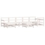 Gartenmöbel-Set 8-teilig aus massivem weißem Kiefernholz von , Gartensets - Ref: Foro24-3186285, Preis: 506,34 €, Rabatt: %