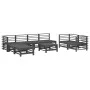 Hoher Gartentisch und Hocker 9 Stk. massives Kiefernholz grau von , Gartensets - Ref: Foro24-3186300, Preis: 577,12 €, Rabatt: %