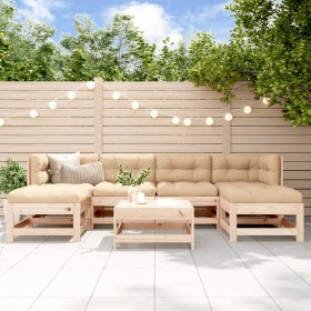 Gartenmöbel-Set 7-teilig aus massivem Kiefernholz von , Gartensets - Ref: Foro24-3186361, Preis: 374,00 €, Rabatt: %