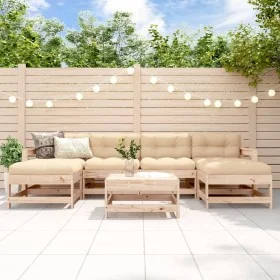 Garden furniture set 7 pieces solid pine wood by , Garden sets - Ref: Foro24-3186368, Price: 375,09 €, Discount: %