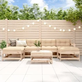 7-teiliges Gartenmöbel-Set aus massivem Kiefernholz von , Gartensets - Ref: Foro24-3186389, Preis: 358,89 €, Rabatt: %
