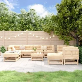 Garden furniture set 11 pieces solid pine wood by , Garden sets - Ref: Foro24-3186410, Price: 530,69 €, Discount: %