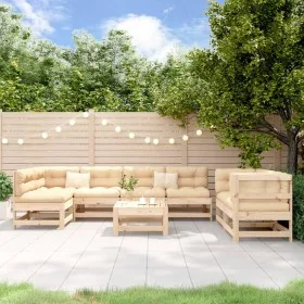 Garden furniture set 8 pieces solid pine wood by , Garden sets - Ref: Foro24-3186452, Price: 405,20 €, Discount: %