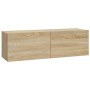 Muebles de TV 4 piezas roble Sonoma 100x30x30 cm