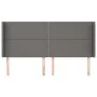Headboard with gray synthetic leather ears 203x16x118/128 cm by , Headboards and footboards - Ref: Foro24-3119552, Price: 106...