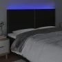 Cabecero con luces LED tela negro 160x5x118/128 cm de , Cabeceros y pies de cama - Ref: Foro24-3122292, Precio: 88,43 €, Desc...