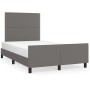 Estructura de cama con cabecero cuero sintético gris 120x200cm de , Camas y somieres - Ref: Foro24-3125504, Precio: 192,39 €,...