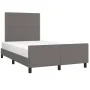 Bed frame with headboard gray synthetic leather 120x200cm by , Beds and slatted bases - Ref: Foro24-3125504, Price: 188,78 €,...