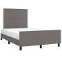 Estructura de cama con cabecero cuero sintético gris 120x200cm de , Camas y somieres - Ref: Foro24-3125504, Precio: 192,39 €,...