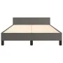 Bed frame with headboard gray synthetic leather 120x200cm by , Beds and slatted bases - Ref: Foro24-3125504, Price: 188,78 €,...