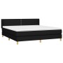 Box spring bed with black fabric mattress 160x200 cm by , Beds and slatted bases - Ref: Foro24-3130203, Price: 489,82 €, Disc...