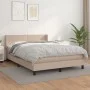Cama box spring con colchón cuero sintético capuchino 140x190cm de , Camas y somieres - Ref: Foro24-3130660, Precio: 427,20 €...