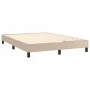 Box spring bed with cappuccino synthetic leather mattress 140x190cm by , Beds and slatted bases - Ref: Foro24-3130660, Price:...