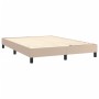 Cama box spring con colchón cuero sintético capuchino 140x190cm de , Camas y somieres - Ref: Foro24-3130660, Precio: 426,28 €