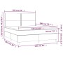 Boxspringbettmatratze und LED-Leuchten aus schwarzem Stoff 160x200 cm von , Betten und Lattenroste - Ref: Foro24-3134807, Pre...