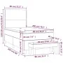 Box spring bed with black fabric mattress 80x200 cm by , Beds and slatted bases - Ref: Foro24-3137031, Price: 301,98 €, Disco...