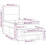 Boxspringbett mit schwarzer Stoffmatratze 80x200 cm von , Betten und Lattenroste - Ref: Foro24-3137031, Preis: 306,71 €, Raba...