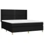 Box spring bed mattress and LED lights black fabric 160x200 cm by , Beds and slatted bases - Ref: Foro24-3138807, Price: 569,...