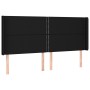 Boxspringbettmatratze und LED-Leuchten aus schwarzem Stoff 160x200 cm von , Betten und Lattenroste - Ref: Foro24-3138807, Pre...