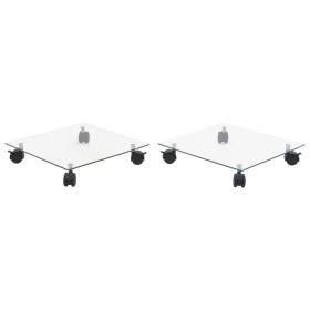 Radstützen für quadratische Töpfe aus gehärtetem Glas, 2 Stk von vidaXL, Topfständer - Ref: Foro24-245690, Preis: 28,11 €, Ra...