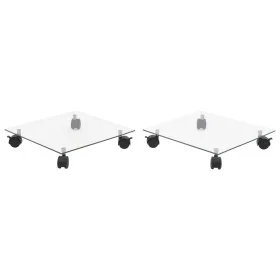 Wheel supports for square tempered glass pots 2 pcs by vidaXL, Pot stands - Ref: Foro24-245690, Price: 27,77 €, Discount: %