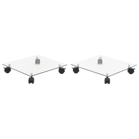 Wheel supports for square tempered glass pots 2 pcs by vidaXL, Pot stands - Ref: Foro24-245690, Price: 28,05 €, Discount: %