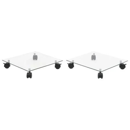 Wheel supports for square tempered glass pots 2 pcs by vidaXL, Pot stands - Ref: Foro24-245690, Price: 27,77 €, Discount: %