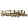 7-teiliges Gartenmöbel-Set aus imprägniertem Kiefernholz von , Gartensets - Ref: Foro24-3186444, Preis: 403,63 €, Rabatt: %