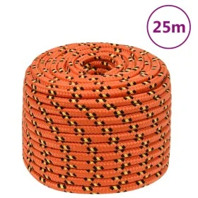 Orange polypropylene boat rope 12 mm 25 m by , Ropes and metal cords - Ref: Foro24-152670, Price: 19,35 €, Discount: %