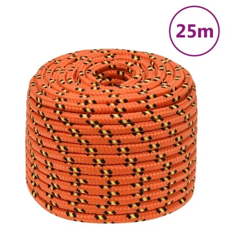 Orange polypropylene boat rope 12 mm 25 m by , Ropes and metal cords - Ref: Foro24-152670, Price: 19,35 €, Discount: %