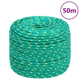 Green 6 mm 50 m polypropylene boat rope by , Ropes and metal cords - Ref: Foro24-152709, Price: 14,56 €, Discount: %