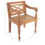 Batavia chairs, 2 units, solid light brown mahogany wood. by , dining chairs - Ref: Foro24-246964, Price: 225,36 €, Discount: %