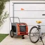 Bicycle pet trailer, iron frame, Oxford fabric in orange and grey. by , pet strollers - Ref: Foro24-93858, Price: 129,52 €, D...